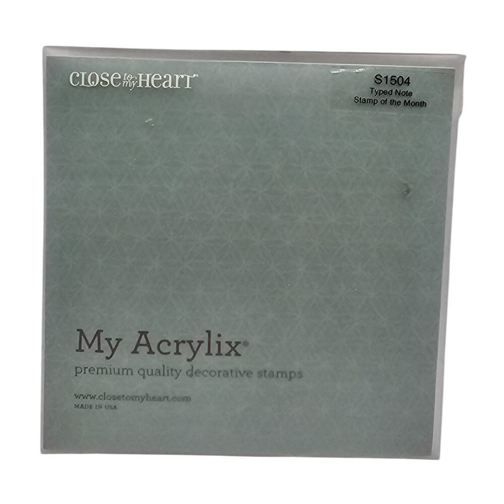 CTMH S1504 Typed Note Stamp of the Month Close to My Heart stamp set